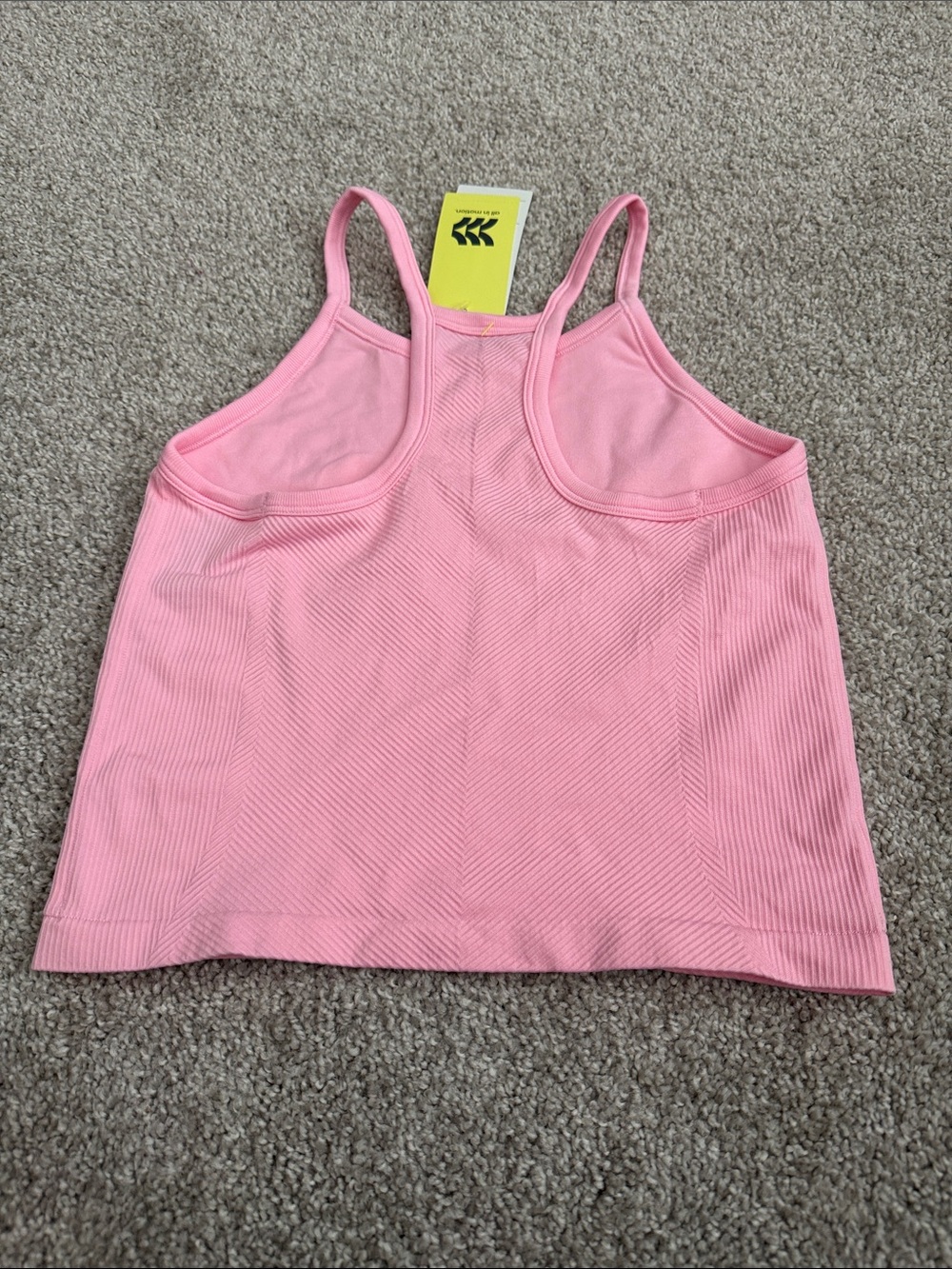 Pink Ribbed Racerback Tank Top - Girls - Picture 5 of 5